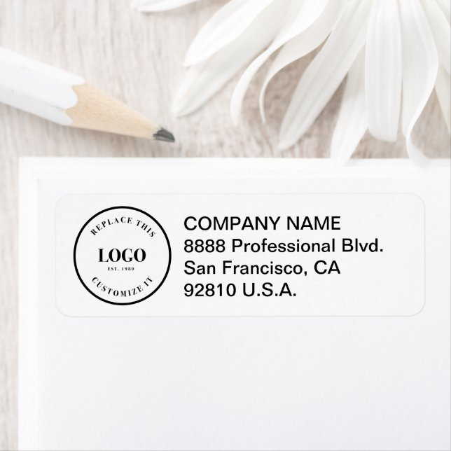 Company logo here Custom business Return address (En situation)