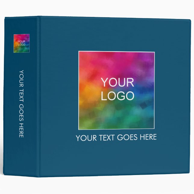 Company Logo Here Elegant Custom Promotional Binder (Front/Spine)