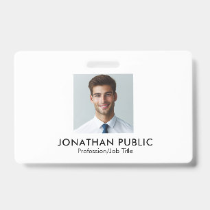 Company Logo Here Employee Photo Template Custom Badge