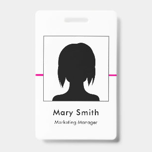 Company Logo, ID Employee Staff, Minimalist Badge