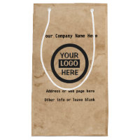 Company Logo & Information | Brown Background on 