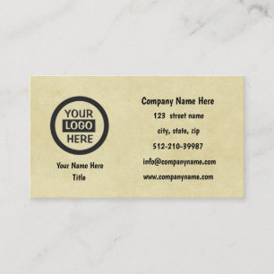 Company Logo & Information Yellow Background on Business Card