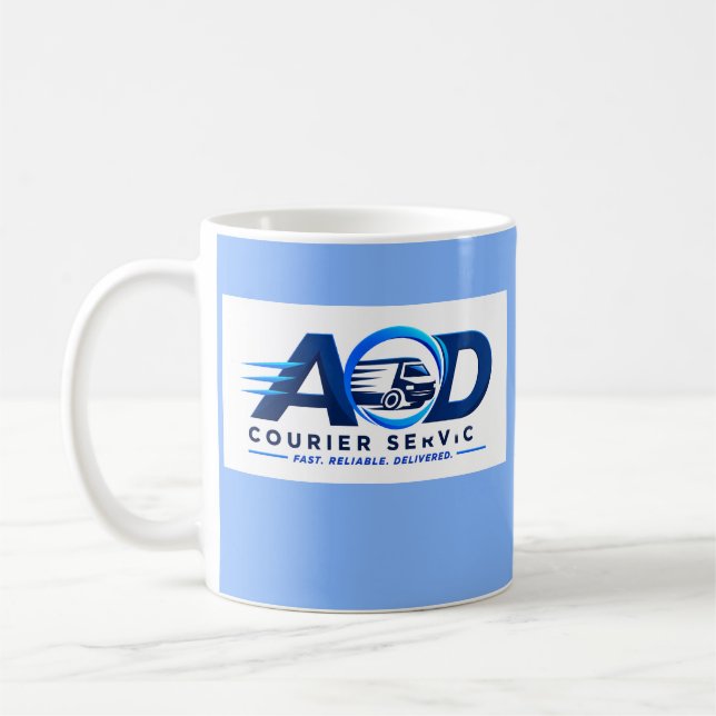 Company Logo Light Blue Coffee Mug (Left)