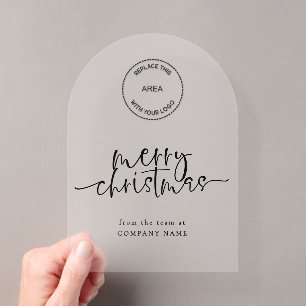 Company Logo Merry Christmas Acrylic Greetings  Acrylic Invitations