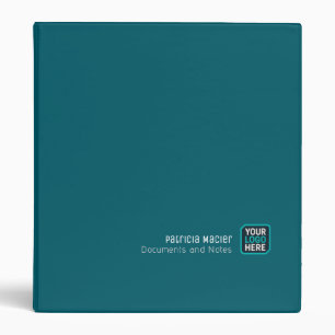 Company Logo Minimalist Blue Binder