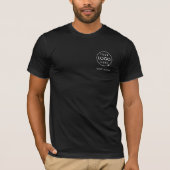 Company Logo Name | Black Business Employee Staff T-Shirt (Front)