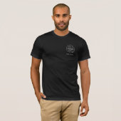 Company Logo Name | Black Business Employee Staff T-Shirt (Front Full)