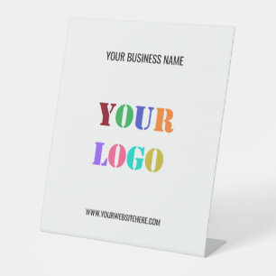 Company Logo Name Business Pedestal Sign Template