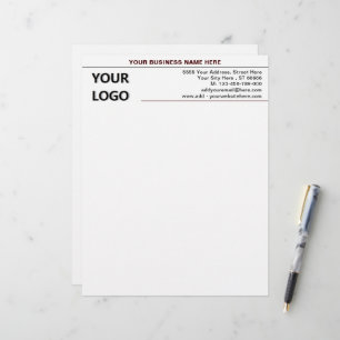 Company Logo Name Information Letterhead Template