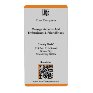 Company Logo Name Motto Address QR Code Large