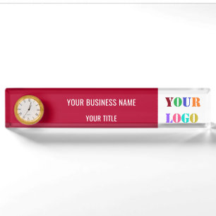 Company Logo Name Title Colour Desk Name Plate Gif