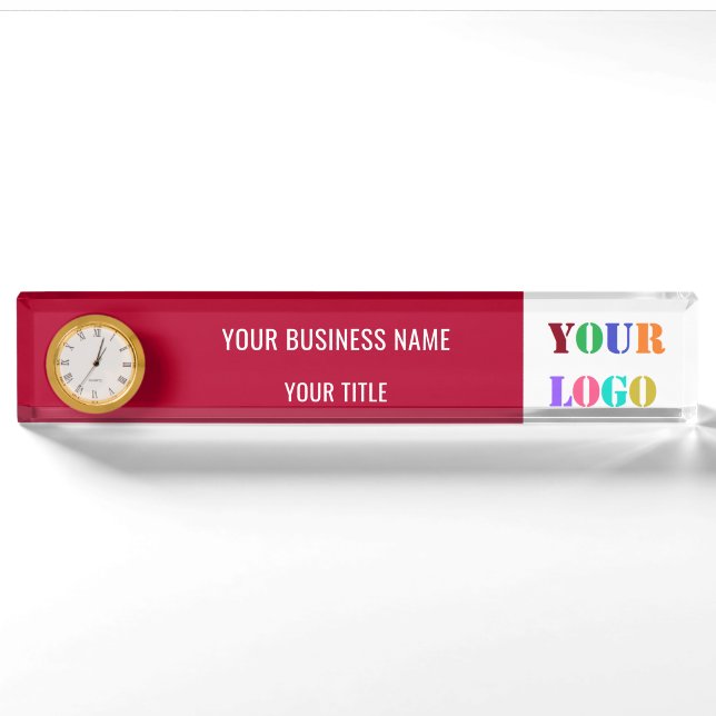 Company Logo Name Title Colour Desk Name Plate Gif (Front)
