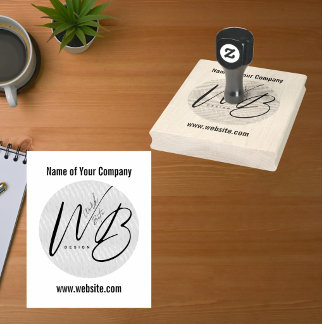 Company Logo Name Website Custom Rubber Stamp