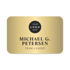 Company logo professional employee faux gold