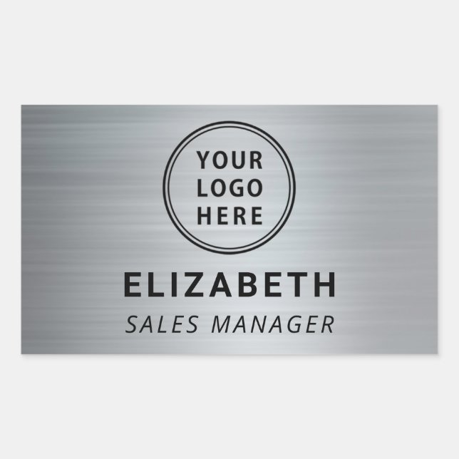 Company Logo Professional Silver Sticker (Front)