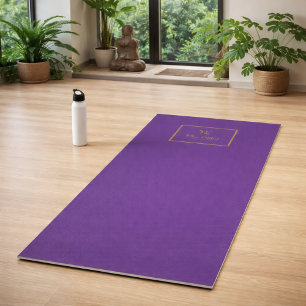 Company logo purple classic business studio yoga mat