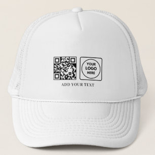 Company Logo QR Code Business Promotional Design Trucker Hat