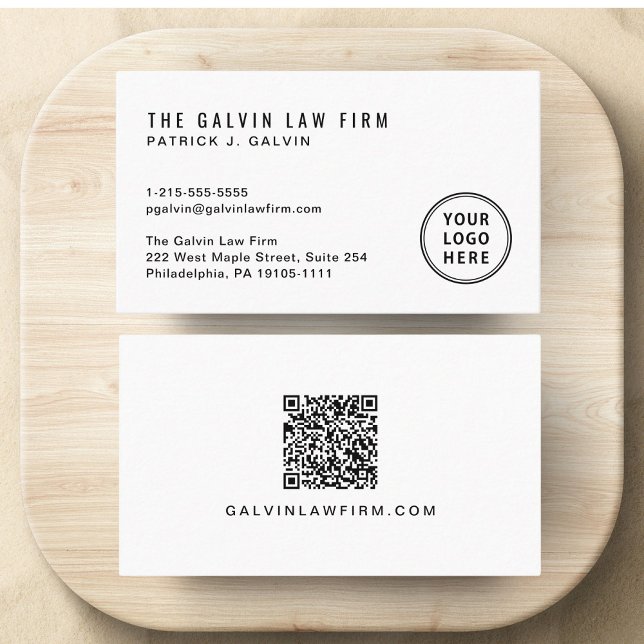 Company Logo QR Code Employee Business Card (Capture attention, make connections, and leave a lasting impression with our modern QR business card)
