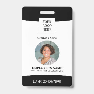 Company Logo QR Code Photo Employee Badge