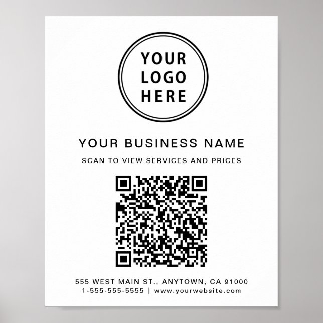 Company Logo QR Code Poster (Front)