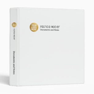 Company Logo Simple Minimalist White Binder