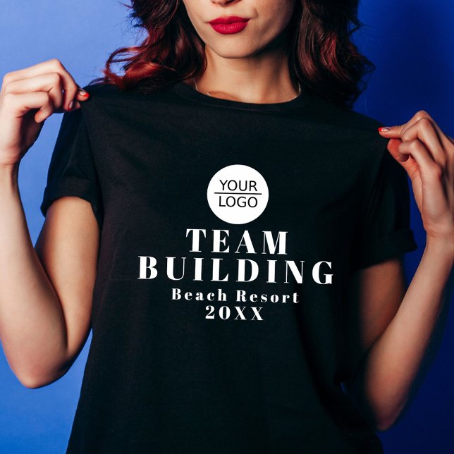 Company Logo Team building Black T-Shirt (Creator Uploaded)