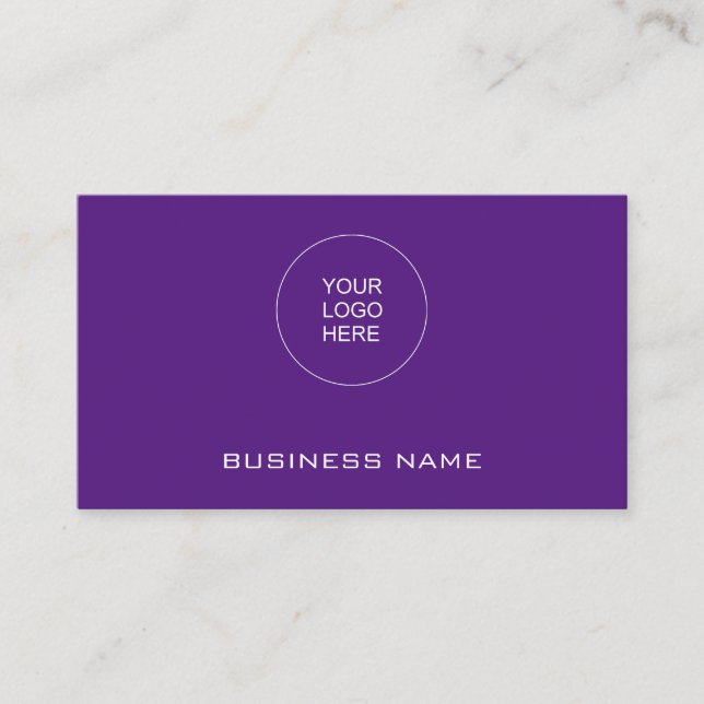 Company Logo Template Elegant Royal Purple Modern Business Card (Front)