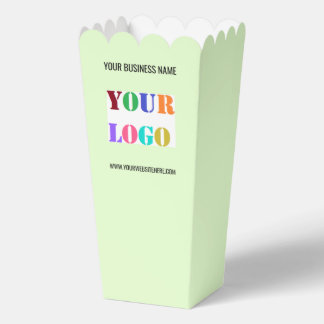 Company Logo Text Branded Popcorn Boxes Example