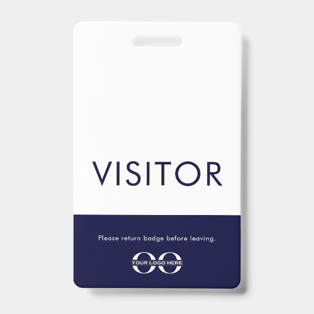 Company Logo Visitor Badge Navy (Front)