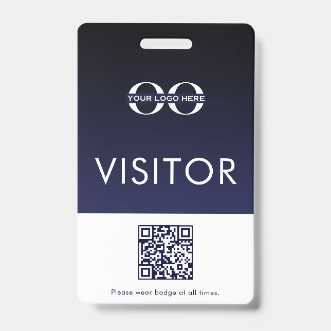 Company Logo Visitor Badge QR Code (Front)