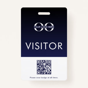 Company Logo Visitor Badge QR Code