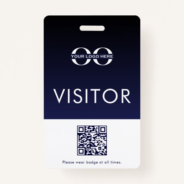 Company Logo Visitor Badge QR Code (Front)