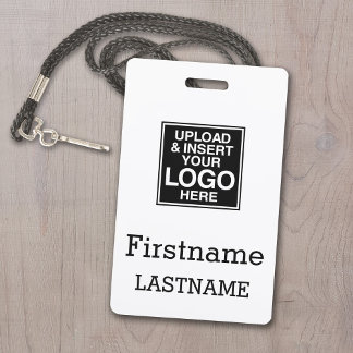 Company Logo with area for First and Last Names Badge