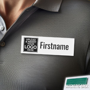 Company Logo with area for First Name only Tag