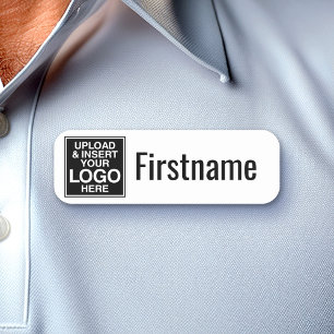 Company Logo with area for First Name only Tag