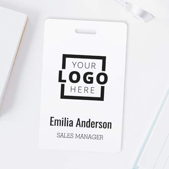 Company Logo with First and Last Names Bar Code Badge (Creator Uploaded)