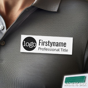 Company Logo with First Name Professional Title Tag