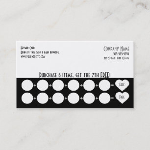 Company Loyalty Business Card Punch Card