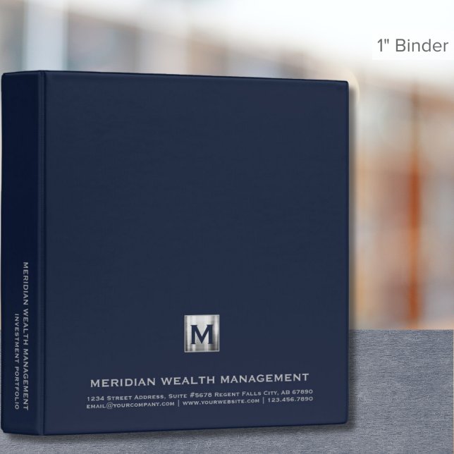 Company Monogram Financial Investment Portfolio Binder (Creator Uploaded)