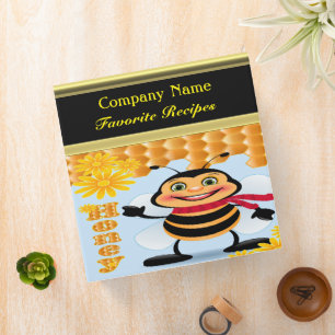 Company Name honey bee recipe cookbook Binder