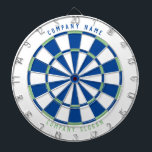 Company Name & Slogan Office Game Room Blue/Green  Dartboard<br><div class="desc">Want to attract your employees to go into the office? Improve your office game room with this dartboard featuring your company's brand colours, company name and slogan/tagline/values. Let them work hard and play hard at the office! Keep your employees engaged with office-wide darts competitions. Need help customizing this with your...</div>