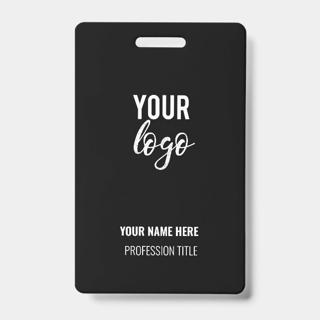 Company Office Employee Recognition Business Logo Badge (Front)