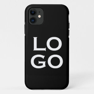 Company or Business Custom Logo on Black iPhone 11 Case
