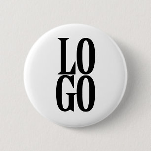Company or Business Custom Logo on White 2 Inch Round Button