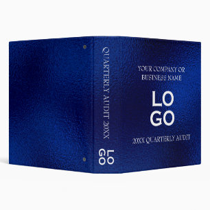 Company or Business Records with Logo Navy Blue Binder