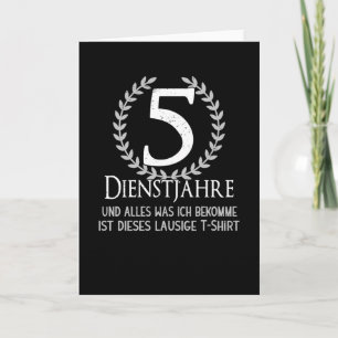 Company Party Employees 5 Year Company Anniversary Card