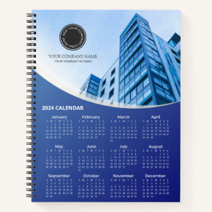 Company Photo and Logo 2024 Calendar   Notebook