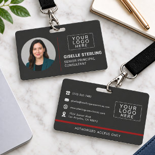 Company Photo ID Logo Name Tag Custom Badge