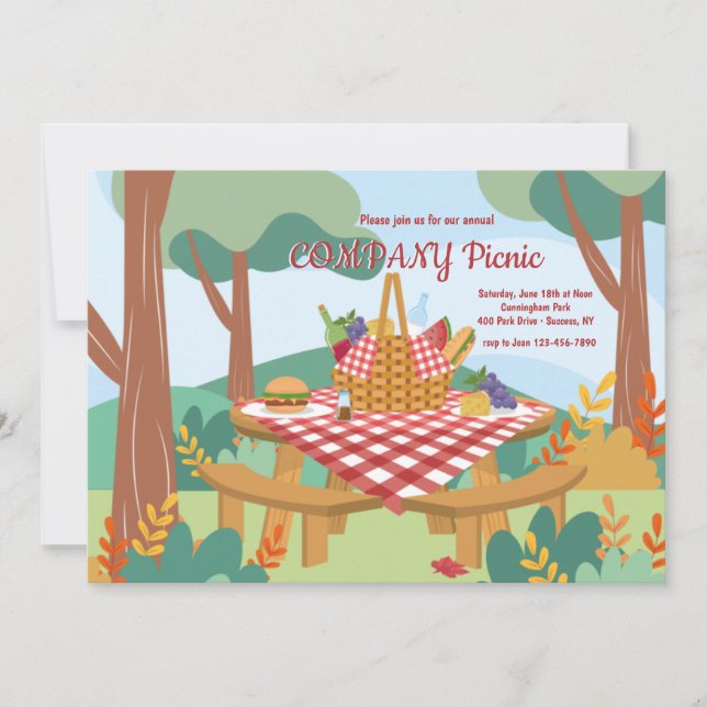 Company Picnic Party Invitation (Front)