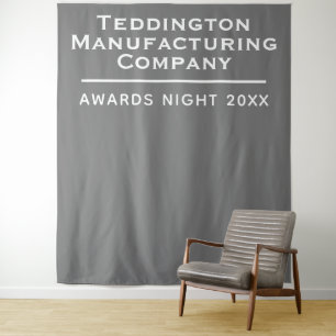 Company Presentation Awards Backdrop in Grey Tapestry